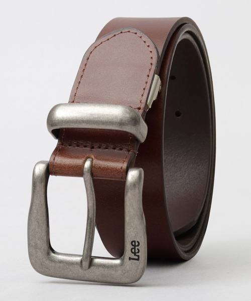 Lee(リー)の「本革 スクエアバックル メタルループ レザーベルト 40mm(ベルト・メンズ・ブラック/ダークブラウン/ブラウン・FREE)」の2枚目の写真