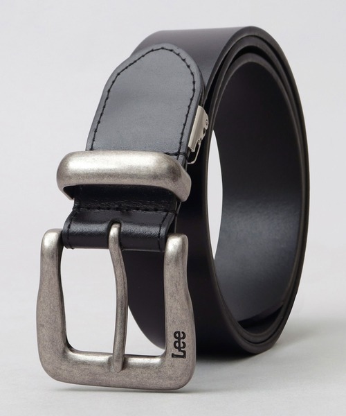 Lee(リー)の「本革 スクエアバックル メタルループ レザーベルト 40mm(ベルト・メンズ・ブラック/ダークブラウン/ブラウン・FREE)」の1枚目の写真