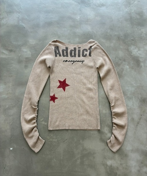 SHAGGIE(シャギー)の「袖ギャザースターグラフィックルーズニット(ニット/セーター・レディース・ベージュ/ホワイト/ブラック・FREE)」の17枚目の写真