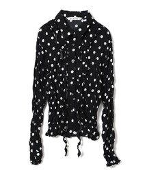 Ray BEAMS | ドット クリンクル フリル シャツ(シャツ/ブラウス)