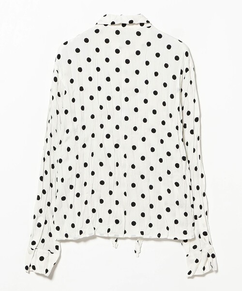 Ray BEAMS（レイビームス）の「ドット クリンクル フリル シャツ（シャツ/ブラウス・レディース・オフホワイト/ブラック・ONE SIZE）」の19枚目の写真