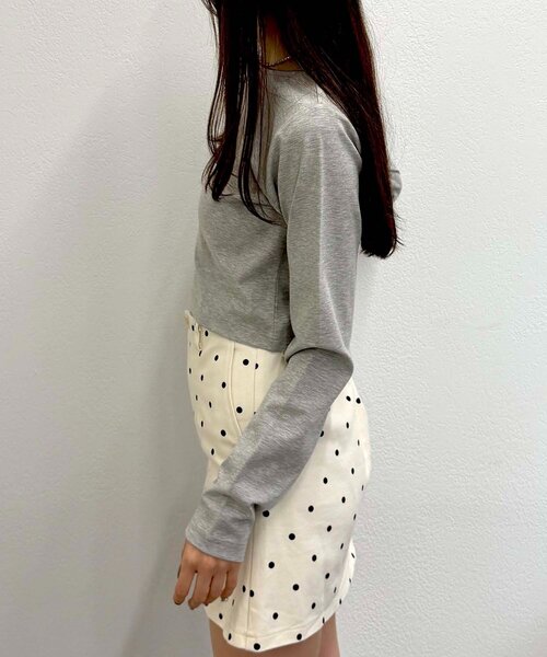 w closet（ダブルクローゼット）の「ハートリボン刺繍Tシャツ（Tシャツ/カットソー・レディース・サックスブルー/グレー/オフホワイト・FREE）」の14枚目の写真