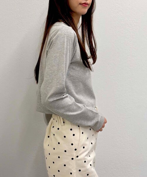 w closet（ダブルクローゼット）の「ハートリボン刺繍Tシャツ（Tシャツ/カットソー・レディース・サックスブルー/グレー/オフホワイト・FREE）」の17枚目の写真