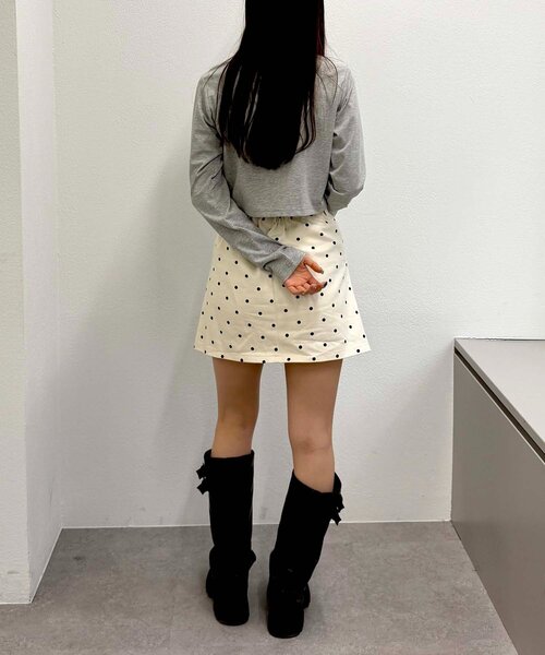 w closet（ダブルクローゼット）の「ハートリボン刺繍Tシャツ（Tシャツ/カットソー・レディース・サックスブルー/グレー/オフホワイト・FREE）」の22枚目の写真