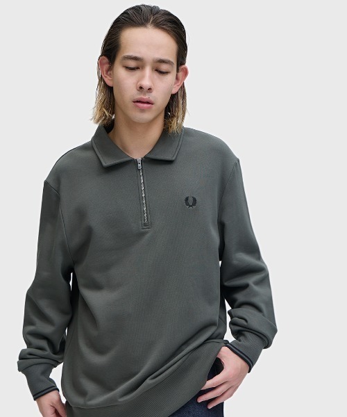 Half Zip Collared Sweatshirt／ハーフジップカラースウェットシャツ