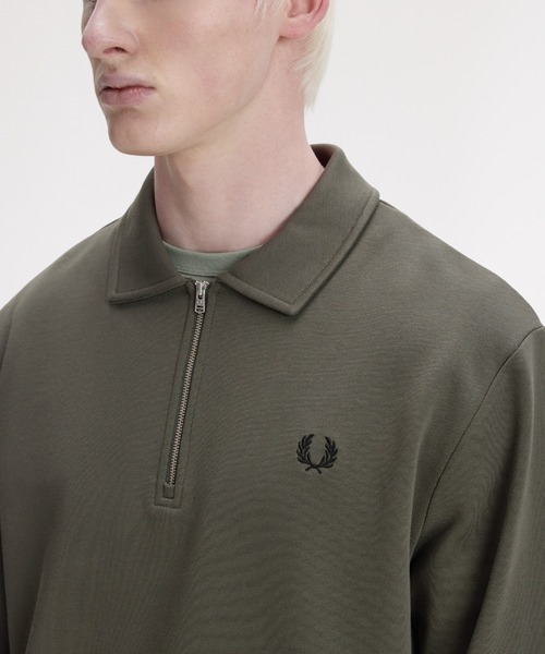 Half Zip Collared Sweatshirt／ハーフジップカラースウェットシャツ