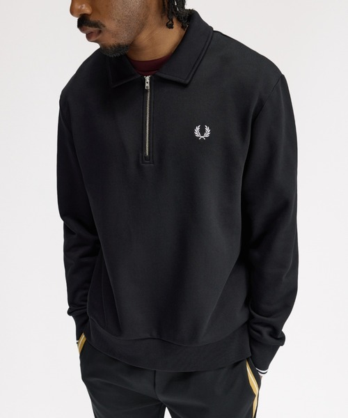 FRED PERRY ストライプベロアシャツ ハーフジップ 楽天市場】FRED PERRY フレッド ペリー コットン ハーフジップ ポロ