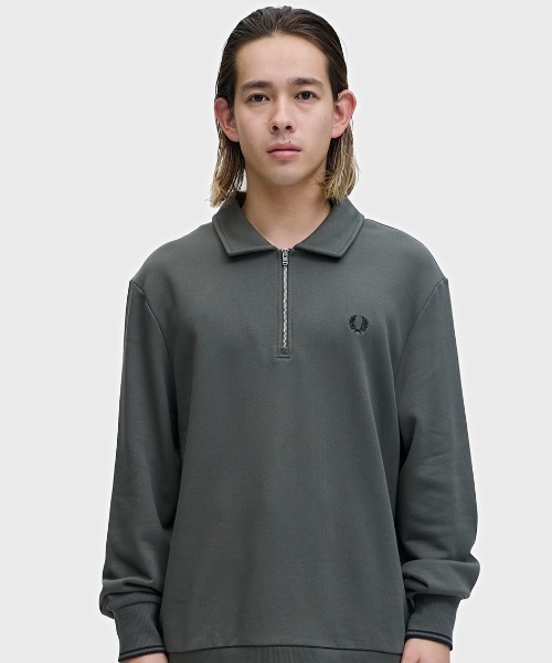 Half Zip Collared Sweatshirt／ハーフジップカラースウェットシャツ