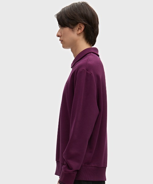 FRED PERRY(フレッドペリー)の「Half Zip Collared Sweatshirt/ハーフジップカラースウェットシャツ(スウェット・メンズ・ダークオリーブ/ブラック/ベージュ/グレー/ネイビー/ベージュ系その他/プラム・M/S/L)」の18枚目の写真