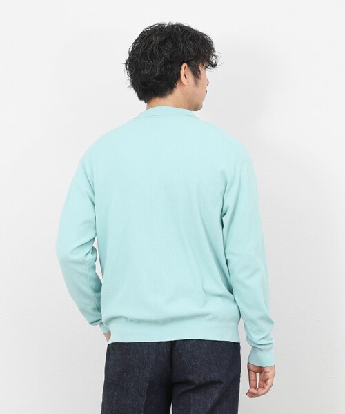 NOLLEY’S（ノーリーズ）の「《SERIYA Cotton》吸湿カノコ襟付きカーディガン 26SS（カーディガン/ボレロ・メンズ・ブルーグリーン/ブラック/ネイビー・S/M/L）」の20枚目の写真