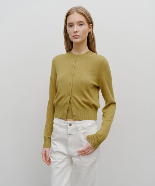 MARITHE + FRANCOIS GIRBAUD(マリテフランソワジルボー)の「W HALF KNIT ROUND NECK CARDIGAN SET UP(アンサンブル・レディース・オートミール/ピンク/ブラック・SMALL/MEDIUM)」の2枚目の写真