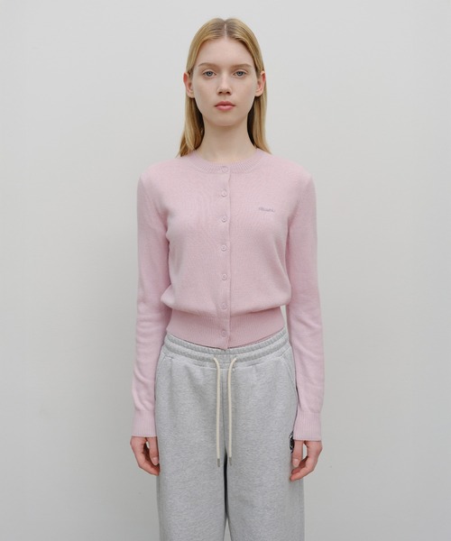 MARITHE + FRANCOIS GIRBAUD(マリテフランソワジルボー)の「W HALF KNIT ROUND NECK CARDIGAN SET UP(アンサンブル・レディース・オートミール/ピンク/ブラック・SMALL/MEDIUM)」の3枚目の写真