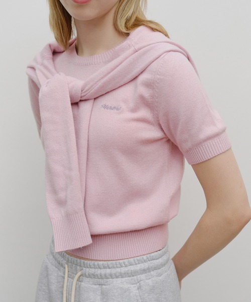 MARITHE + FRANCOIS GIRBAUD(マリテフランソワジルボー)の「W HALF KNIT ROUND NECK CARDIGAN SET UP(アンサンブル・レディース・オートミール/ピンク/ブラック・SMALL/MEDIUM)」の20枚目の写真