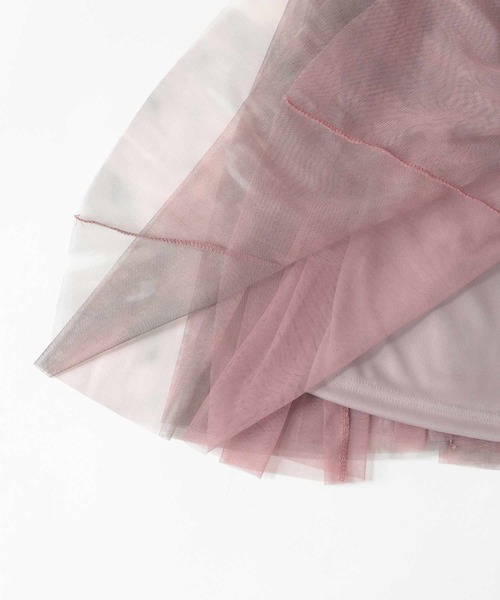 Jines（ジネス）の「ファジーチュールスカート（スカート・レディース・チャコールグレー/ピンク・38）」の5枚目の写真