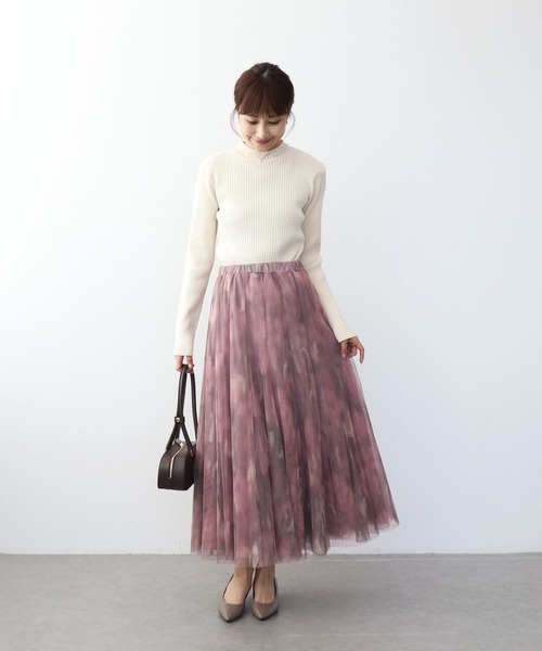 Jines（ジネス）の「ファジーチュールスカート（スカート・レディース・チャコールグレー/ピンク・38）」の10枚目の写真