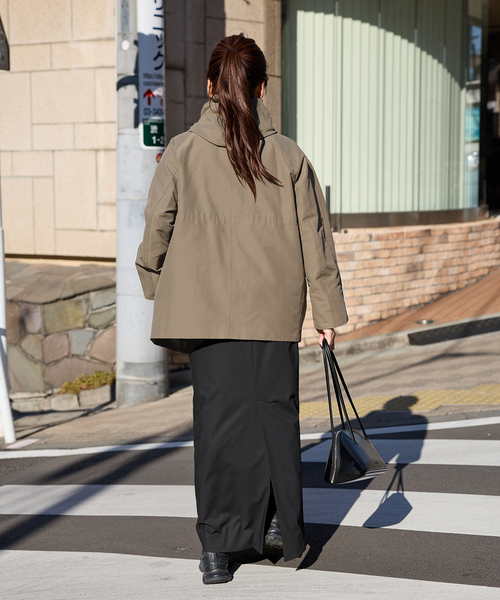 JOURNAL STANDARD（ジャーナルスタンダード）の「《追加》グログランフードコート（その他アウター・レディース・ブラック/ライトグレー/ベージュ・36/38）」の16枚目の写真