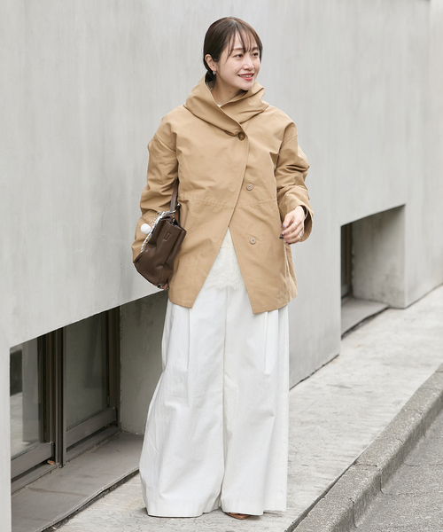 JOURNAL STANDARD（ジャーナルスタンダード）の「《追加》グログランフードコート（その他アウター・レディース・ブラック/ライトグレー/ベージュ・36/38）」の19枚目の写真