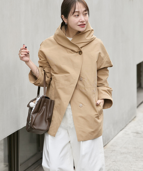 JOURNAL STANDARD（ジャーナルスタンダード）の「《追加》グログランフードコート（その他アウター・レディース・ブラック/ライトグレー/ベージュ・36/38）」の21枚目の写真