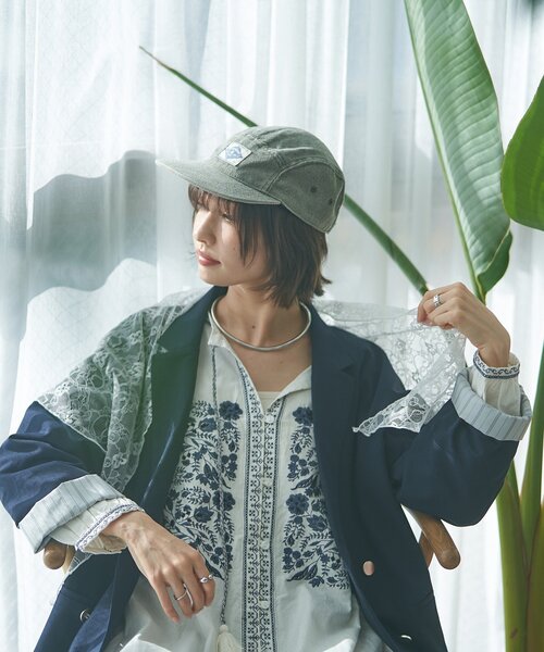 Remind me and forever（リマインドミーアンドフォーエバー）の「レースSET、BIGテーラードジャケット（テーラードジャケット・レディース・ネイビー/ベージュ/チェック・FREE）」の9枚目の写真