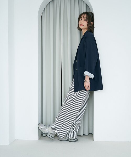 Remind me and forever（リマインドミーアンドフォーエバー）の「レースSET、BIGテーラードジャケット（テーラードジャケット・レディース・ネイビー/ベージュ/チェック・FREE）」の18枚目の写真