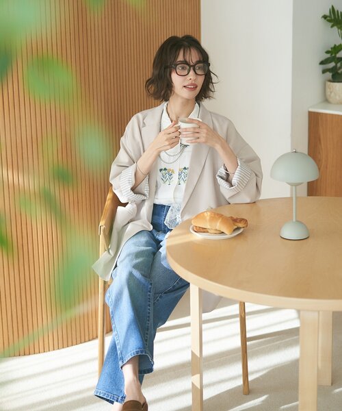 Remind me and forever（リマインドミーアンドフォーエバー）の「レースSET、BIGテーラードジャケット（テーラードジャケット・レディース・ネイビー/ベージュ/チェック・FREE）」の20枚目の写真