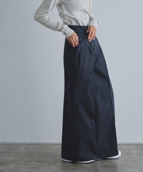 RASW(ラス)の「エステルツイルハイウエストワイドパンツ(その他パンツ・レディース・ベージュ/ダークネイビー・S/M/L)」の10枚目の写真