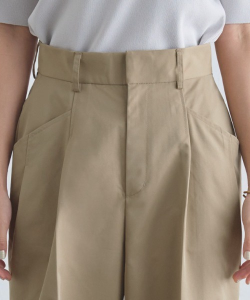 RASW(ラス)の「エステルツイルハイウエストワイドパンツ(その他パンツ・レディース・ベージュ/ダークネイビー・S/M/L)」の14枚目の写真