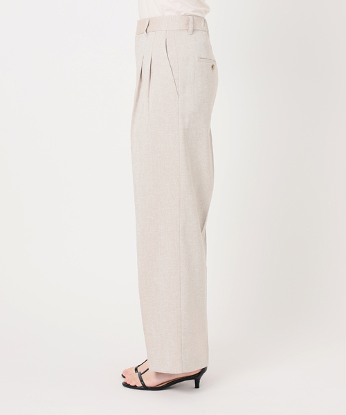 B.C STOCK（ベーセーストック）の「手洗い可 / リネンライク2タックパンツ（スラックス・レディース・アイボリー/カーキ・SMALL/MEDIUM）」の17枚目の写真