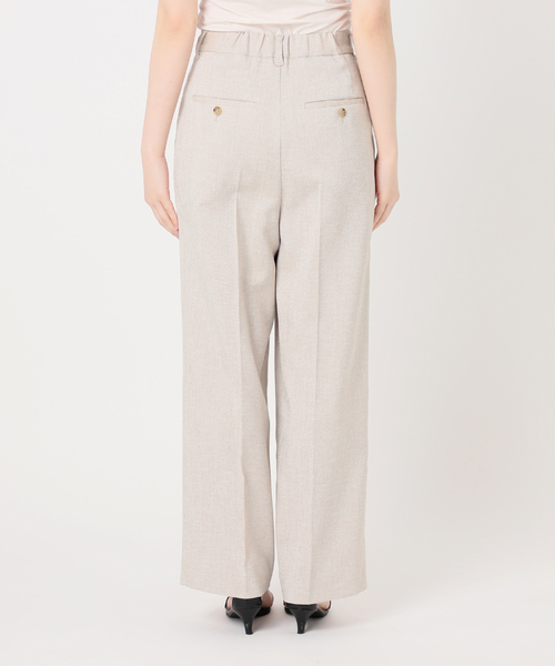 B.C STOCK（ベーセーストック）の「手洗い可 / リネンライク2タックパンツ（スラックス・レディース・アイボリー/カーキ・SMALL/MEDIUM）」の18枚目の写真