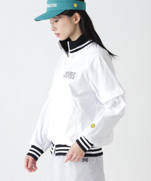 PEARLY GATES（パーリーゲイツ）の「【PEARLY GATES】ＰＧｉｓＰＧ　ＰｅロゴＪＱタフタ（ブルゾン・レディース・グリーン系その他4/ネイビー/ホワイト・MEDIUM/LARGE/SMALL）」の7枚目の写真
