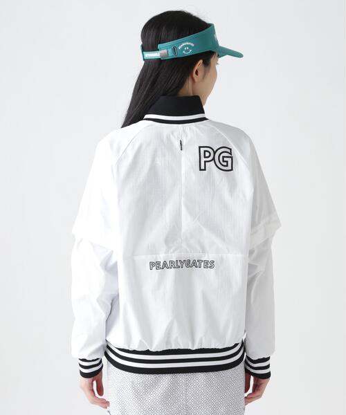 PEARLY GATES（パーリーゲイツ）の「【PEARLY GATES】ＰＧｉｓＰＧ　ＰｅロゴＪＱタフタ（ブルゾン・レディース・グリーン系その他4/ネイビー/ホワイト・MEDIUM/LARGE/SMALL）」の11枚目の写真