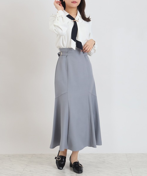 ASTORIA ODIER（アストリアオディール）の「金具付配色ボウタイブラウス（シャツ/ブラウス・レディース・ホワイト/ライトグレー/ベージュ/ミント・MEDIUM）」の20枚目の写真