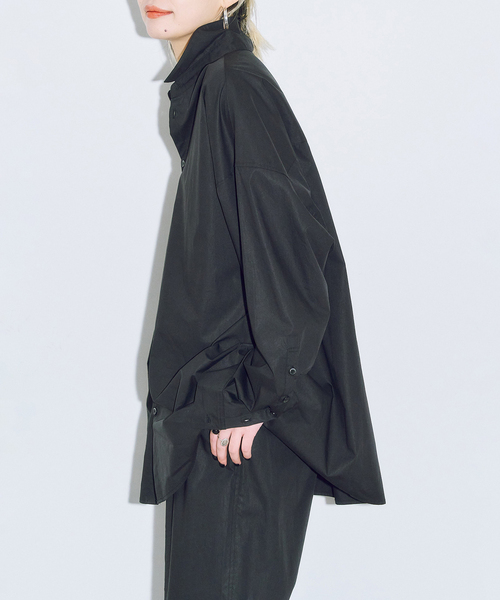 CITYSHOP（シティーショップ）の「OVERシャツ（シャツ/ブラウス・レディース・ホワイト/ブラック・FREE）」の9枚目の写真