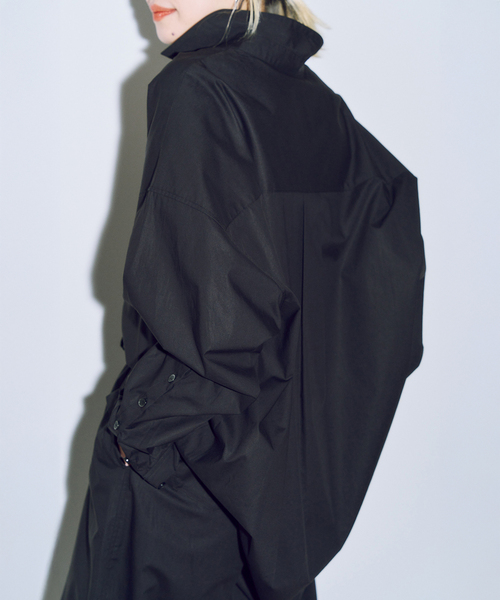 CITYSHOP（シティーショップ）の「OVERシャツ（シャツ/ブラウス・レディース・ホワイト/ブラック・FREE）」の10枚目の写真