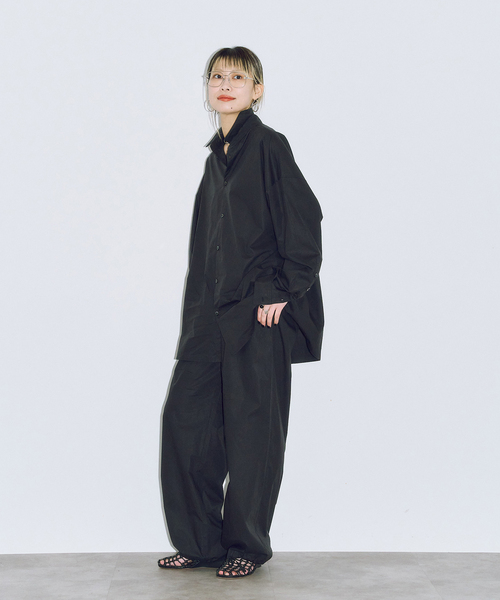 CITYSHOP（シティーショップ）の「OVERシャツ（シャツ/ブラウス・レディース・ホワイト/ブラック・FREE）」の12枚目の写真