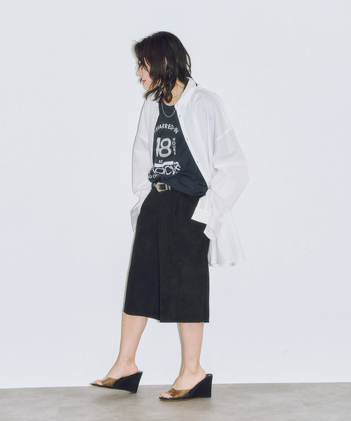 CITYSHOP（シティーショップ）の「OVERシャツ（シャツ/ブラウス・レディース・ホワイト/ブラック・FREE）」の17枚目の写真