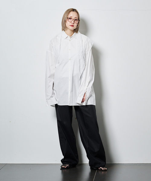 CITYSHOP（シティーショップ）の「OVERシャツ（シャツ/ブラウス・レディース・ホワイト/ブラック・FREE）」の18枚目の写真