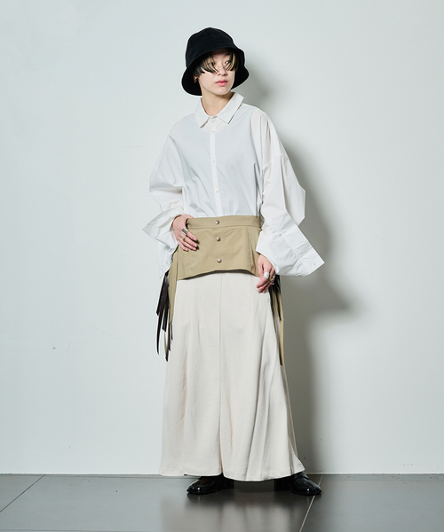 CITYSHOP（シティーショップ）の「OVERシャツ（シャツ/ブラウス・レディース・ホワイト/ブラック・FREE）」の19枚目の写真