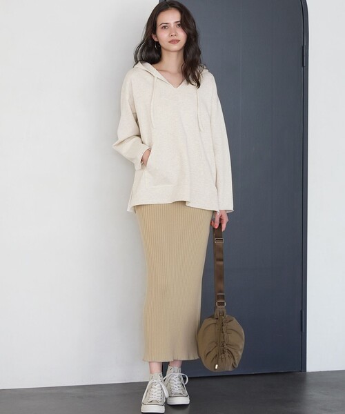 23区（ニジュウサンク）の「ハイゲージテリー メキシカン パーカー（パーカー・レディース・ダークブラウン系/グレー系/アイボリー系・38）」の6枚目の写真