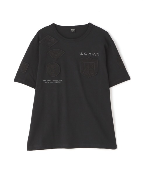AVIREX(アヴィレックス)の「《WEB&DEPOT限定》TOP GUN WAPPEN T-SHIRT / トップガン ワッペン ティーシャツ / AVIREX / アヴィレックス(Tシャツ/カットソー・メンズ・ホワイト/ネイビー/ブラック×ブラック/ホワイト×ホワイト・X-LARGE/LARGE/MEDIUM/XX-LARGE)」の4枚目の写真