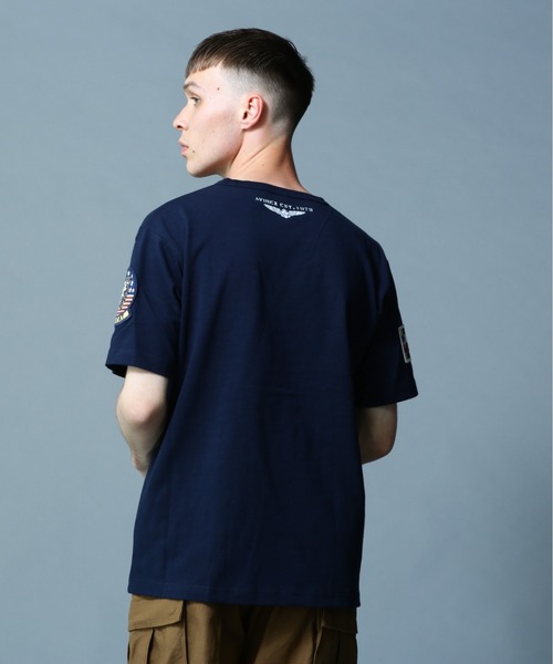 AVIREX(アヴィレックス)の「《WEB&DEPOT限定》TOP GUN WAPPEN T-SHIRT / トップガン ワッペン ティーシャツ / AVIREX / アヴィレックス(Tシャツ/カットソー・メンズ・ホワイト/ネイビー/ブラック×ブラック/ホワイト×ホワイト・X-LARGE/LARGE/MEDIUM/XX-LARGE)」の20枚目の写真