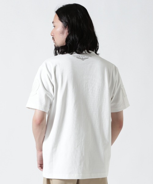 AVIREX(アヴィレックス)の「《WEB&DEPOT限定》TOP GUN WAPPEN T-SHIRT / トップガン ワッペン ティーシャツ / AVIREX / アヴィレックス(Tシャツ/カットソー・メンズ・ホワイト/ネイビー/ブラック×ブラック/ホワイト×ホワイト・X-LARGE/LARGE/MEDIUM/XX-LARGE)」の15枚目の写真
