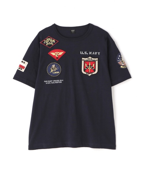AVIREX(アヴィレックス)の「《WEB&DEPOT限定》TOP GUN WAPPEN T-SHIRT / トップガン ワッペン ティーシャツ / AVIREX / アヴィレックス(Tシャツ/カットソー・メンズ・ホワイト/ネイビー/ブラック×ブラック/ホワイト×ホワイト・X-LARGE/LARGE/MEDIUM/XX-LARGE)」の22枚目の写真