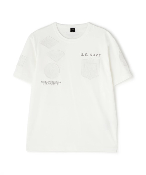 AVIREX(アヴィレックス)の「《WEB&DEPOT限定》TOP GUN WAPPEN T-SHIRT / トップガン ワッペン ティーシャツ / AVIREX / アヴィレックス(Tシャツ/カットソー・メンズ・ホワイト/ネイビー/ブラック×ブラック/ホワイト×ホワイト・X-LARGE/LARGE/MEDIUM/XX-LARGE)」の17枚目の写真