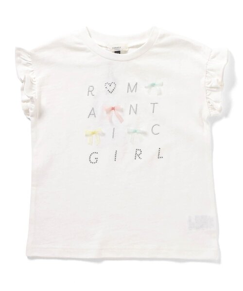 Seraph（セラフ）の「キラキラモチーフトップス_ジュニア対応（Tシャツ/カットソー・キッズ・ネイビー/ミント/ピンク/オフホワイト・140/130/120/110/100/90）」の2枚目の写真