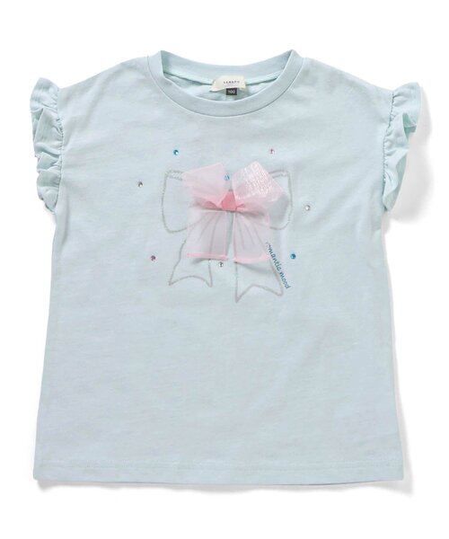 Seraph（セラフ）の「キラキラモチーフトップス_ジュニア対応（Tシャツ/カットソー・キッズ・ネイビー/ミント/ピンク/オフホワイト・140/130/120/110/100/90）」の3枚目の写真