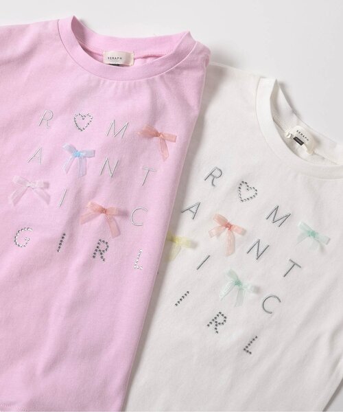 Seraph（セラフ）の「キラキラモチーフトップス_ジュニア対応（Tシャツ/カットソー・キッズ・ネイビー/ミント/ピンク/オフホワイト・140/130/120/110/100/90）」の15枚目の写真
