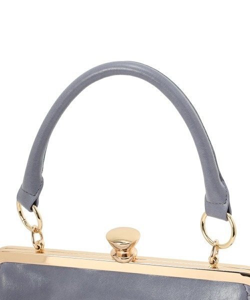 an another angelus（アンアナザーアンジェラス）の「フレームスミレ刺繍がま口バッグ/fint フィント（ハンドバッグ・レディース・アイボリー/パープル・FREE）」の8枚目の写真