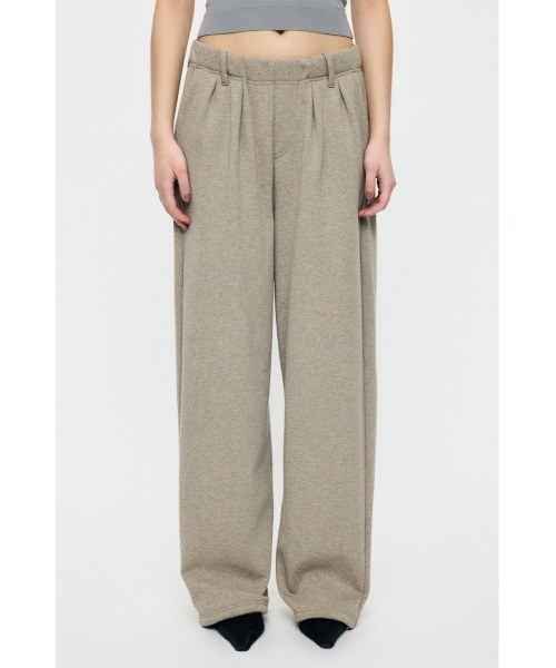 MOUSSY（マウジー）の「【26年SS新作】TUCK SWEAT パンツ（スウェットパンツ・レディース・杢グレー/ベージュ/ライトブラック・1/2）」の3枚目の写真