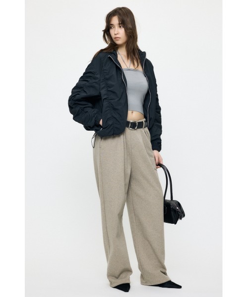 MOUSSY（マウジー）の「【26年SS新作】TUCK SWEAT パンツ（スウェットパンツ・レディース・杢グレー/ベージュ/ライトブラック・1/2）」の6枚目の写真